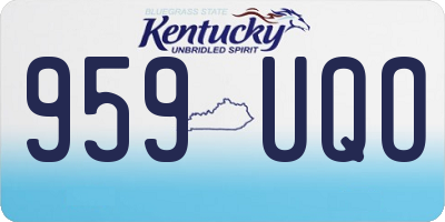 KY license plate 959UQO