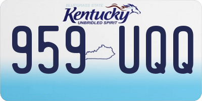 KY license plate 959UQQ