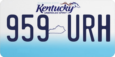KY license plate 959URH