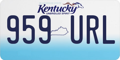 KY license plate 959URL