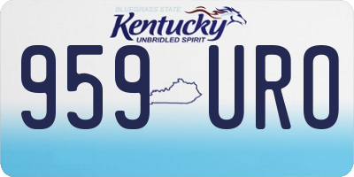 KY license plate 959URO