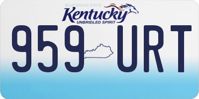 KY license plate 959URT