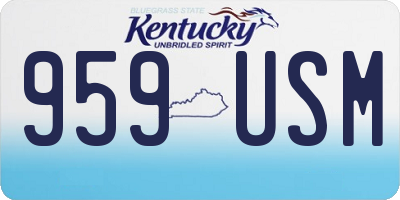 KY license plate 959USM