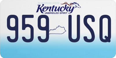 KY license plate 959USQ