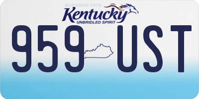 KY license plate 959UST