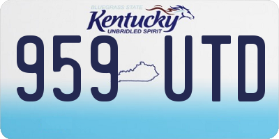 KY license plate 959UTD