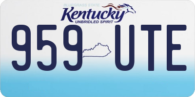 KY license plate 959UTE
