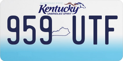KY license plate 959UTF