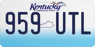 KY license plate 959UTL