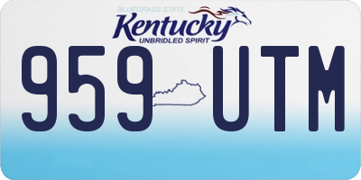 KY license plate 959UTM