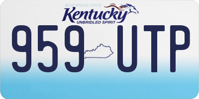KY license plate 959UTP