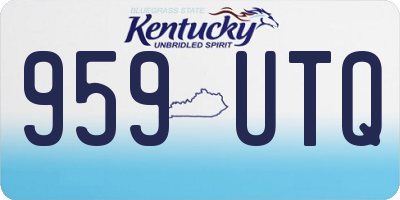KY license plate 959UTQ