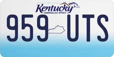 KY license plate 959UTS