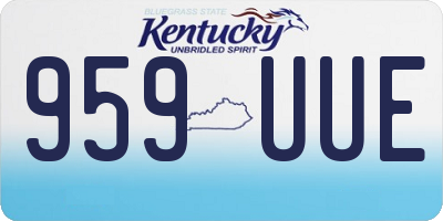 KY license plate 959UUE