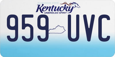 KY license plate 959UVC