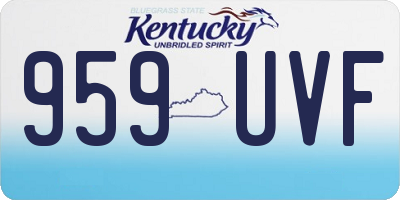 KY license plate 959UVF
