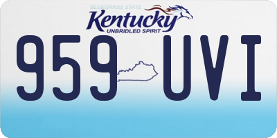 KY license plate 959UVI