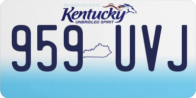 KY license plate 959UVJ