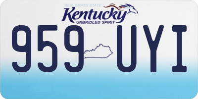 KY license plate 959UYI