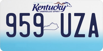 KY license plate 959UZA