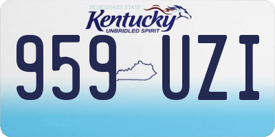 KY license plate 959UZI