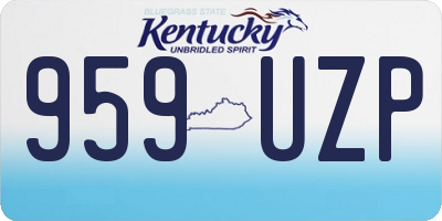 KY license plate 959UZP