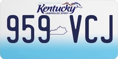 KY license plate 959VCJ