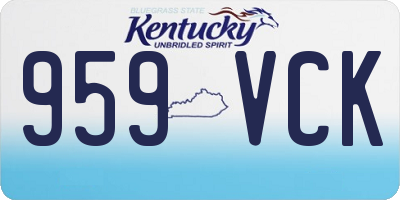 KY license plate 959VCK