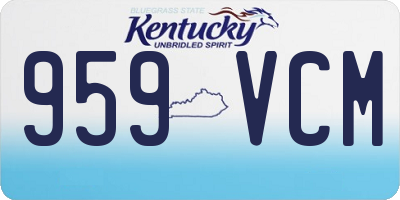 KY license plate 959VCM