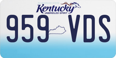 KY license plate 959VDS