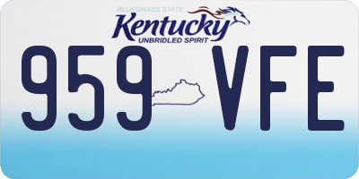 KY license plate 959VFE