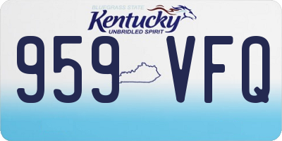 KY license plate 959VFQ