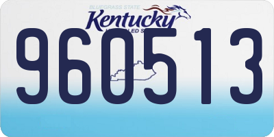 KY license plate 960513