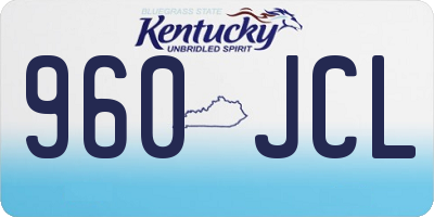 KY license plate 960JCL