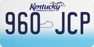 KY license plate 960JCP