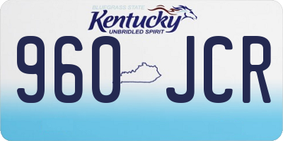 KY license plate 960JCR
