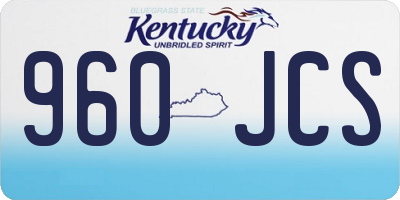 KY license plate 960JCS
