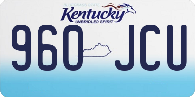 KY license plate 960JCU