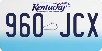 KY license plate 960JCX