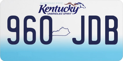 KY license plate 960JDB