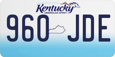 KY license plate 960JDE