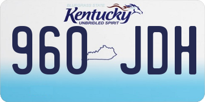 KY license plate 960JDH