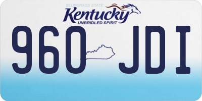 KY license plate 960JDI