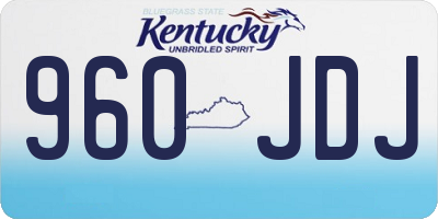 KY license plate 960JDJ