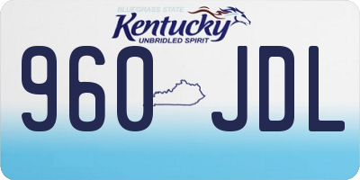 KY license plate 960JDL