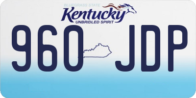 KY license plate 960JDP