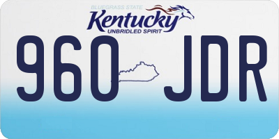KY license plate 960JDR