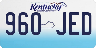 KY license plate 960JED