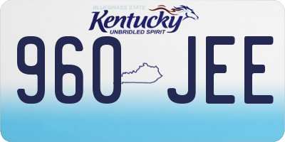 KY license plate 960JEE