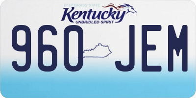 KY license plate 960JEM